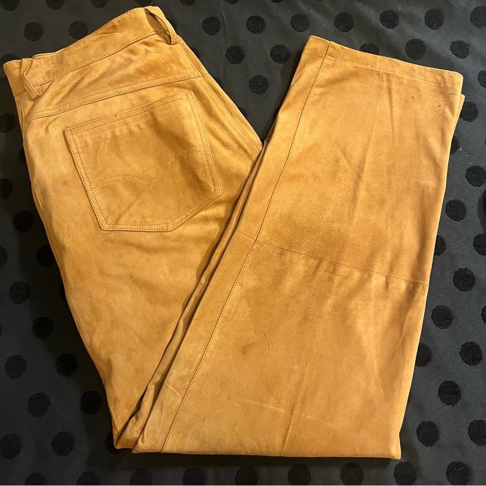 Vintage 100% Suede Leather Pants - Picture 1 of 14
